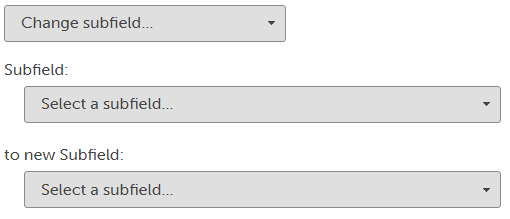 Change subfield