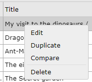 Context menu