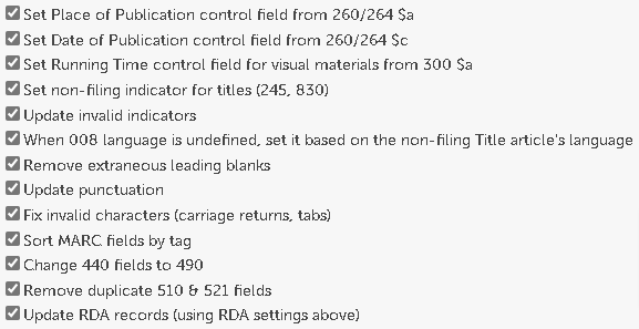 Record repair options